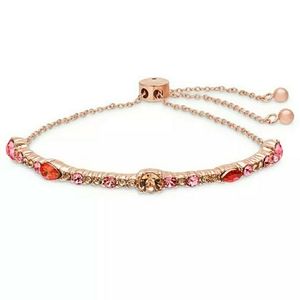 INC Rose Gold-Tone Multi-Stone Bolo Bracelet